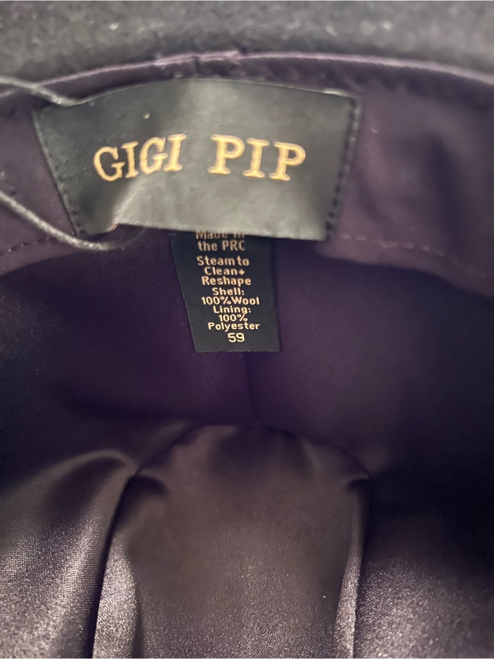 GIGI PIP Black Felt Western Hat for WOMEN - Picture 3 of 3